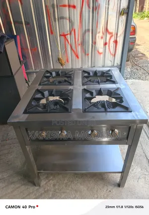 4 Burner Stainless Steel Commercial Cooker