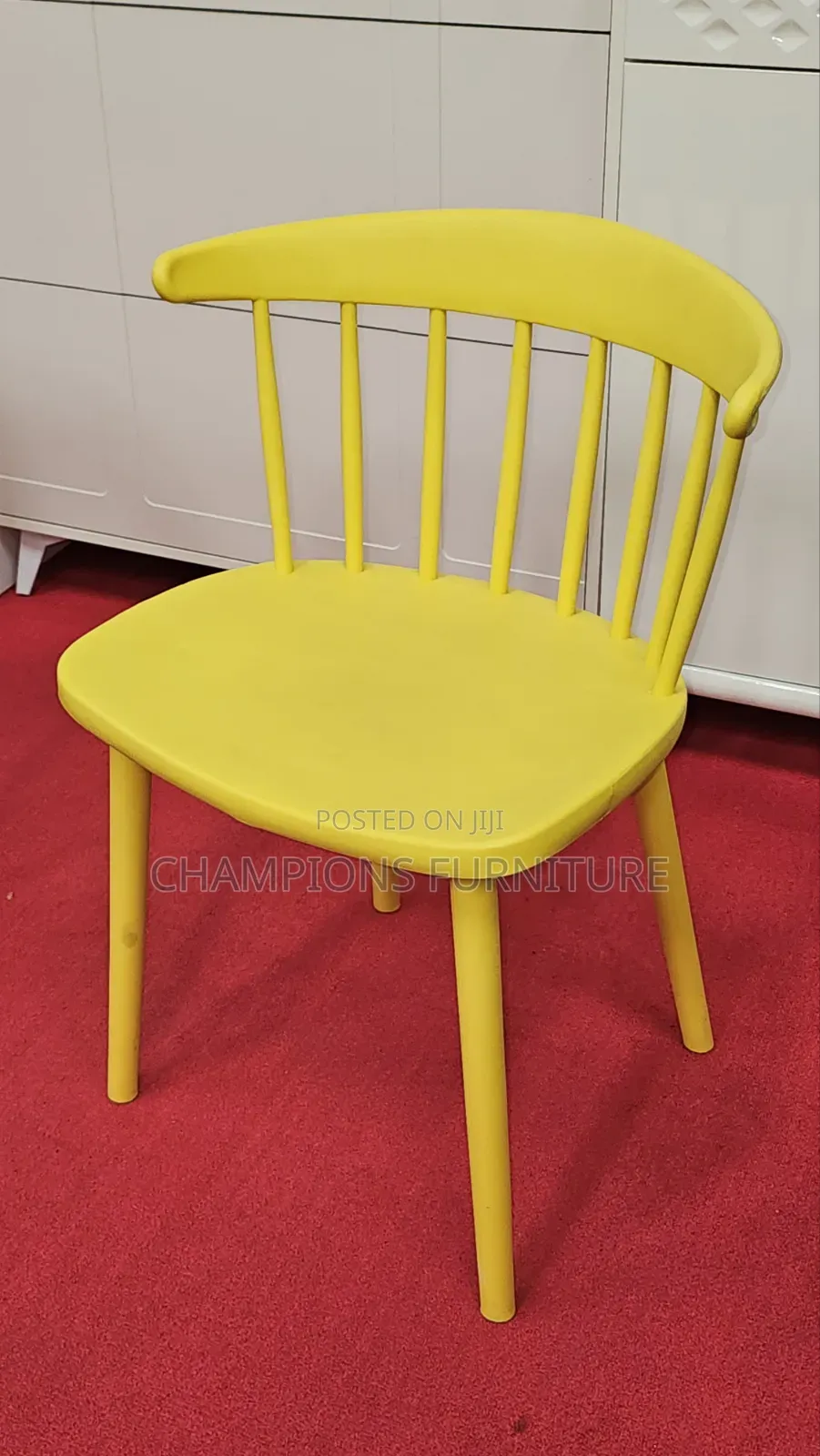 Yellow Spindle Back Chair