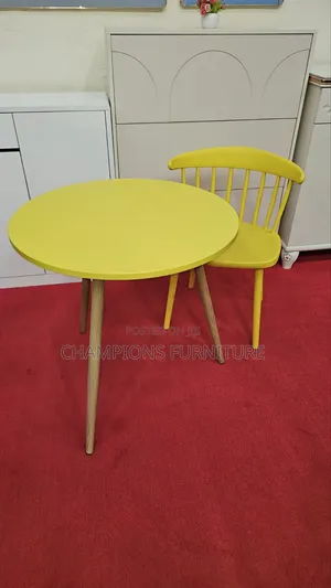 Yellow Spindle Back Chair