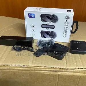 Type-C Smartphones Noise Cancellation F11-2 Collar Wireless Mic 3-in-1