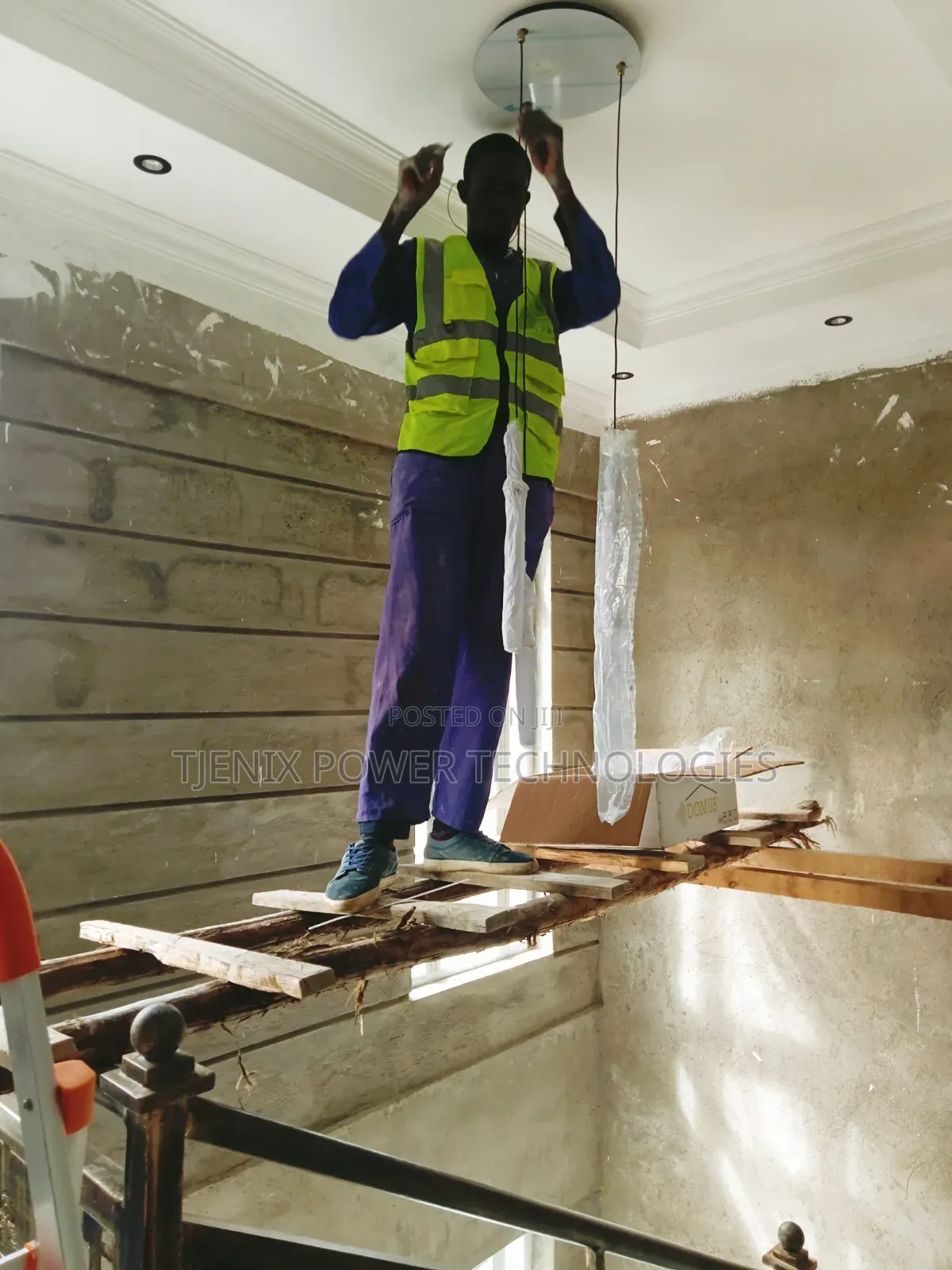 Interior Warm Lighting on Gypsum Ceiling