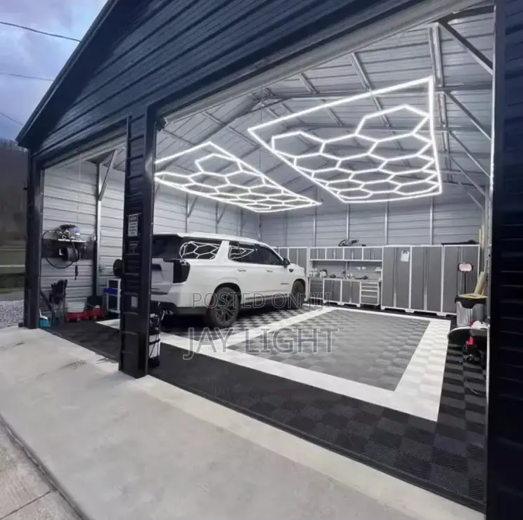 Workshop Ceiling Light for Car Wash Shop Honeycomb LED Light