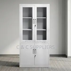 2-Swing Door Half Glass Cabinet