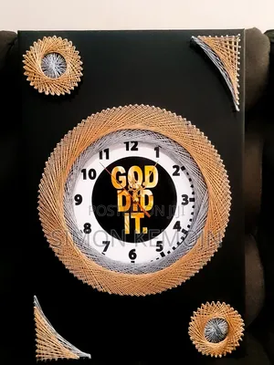 Handcrafted Art Wall Clock - "Put God First" | Unique Home Decor