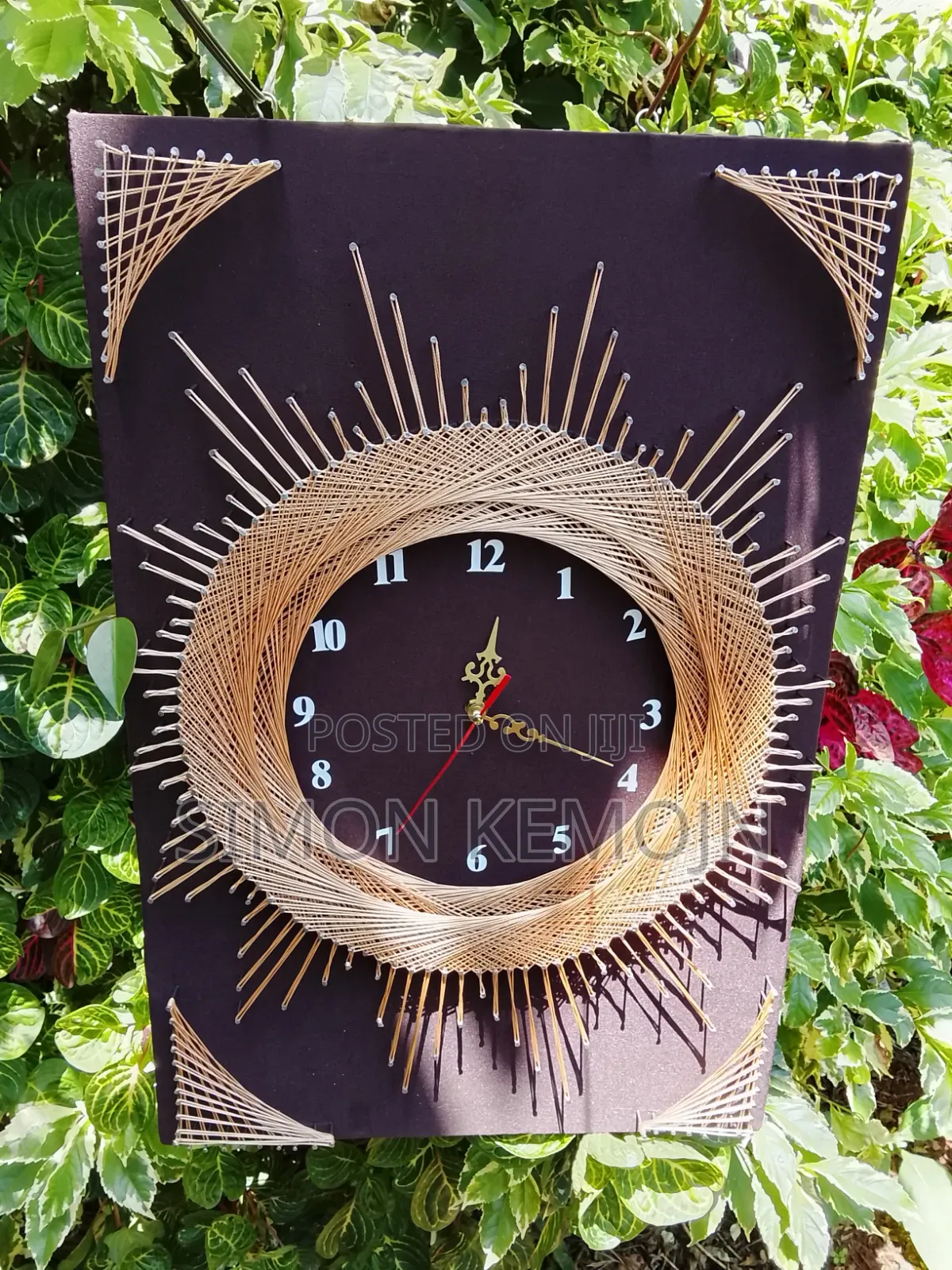 Handcrafted Art Wall Clock - "Put God First" | Unique Home Decor