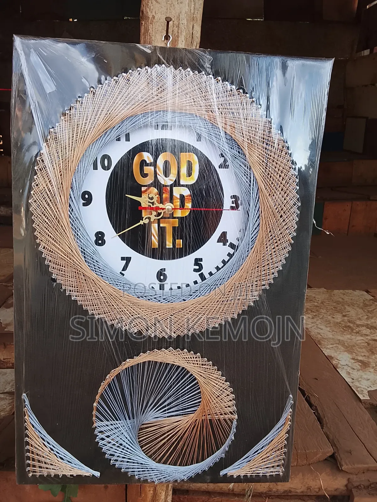 Handcrafted Art Wall Clock - "Put God First" | Unique Home Decor