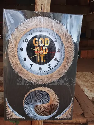 Handcrafted Art Wall Clock - "Put God First" | Unique Home Decor