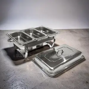 Factory Deals 11L Stainless Steel Triple Chafing Dish