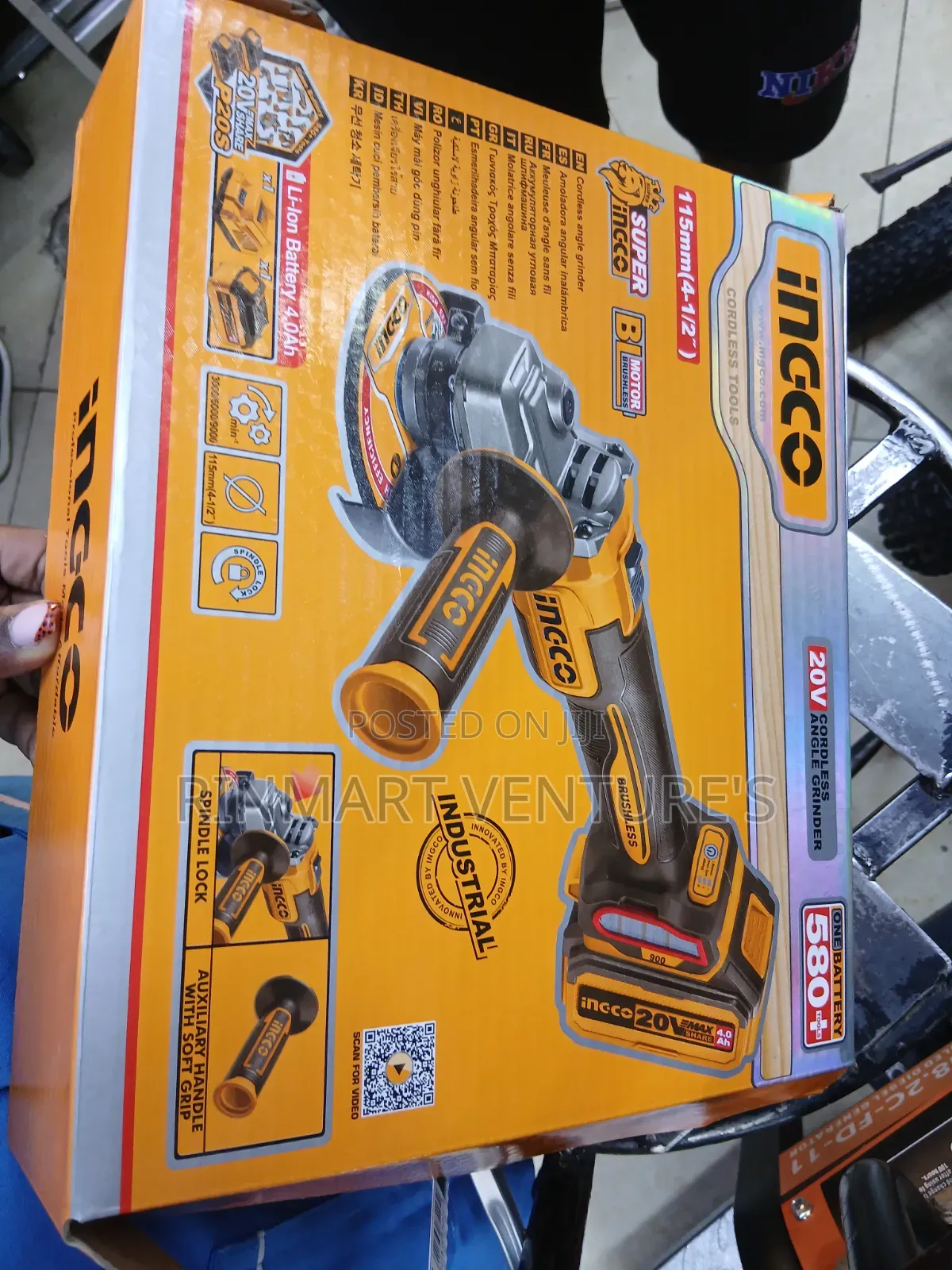 New Ingco Cordless Grinder 20v 4.0Ah