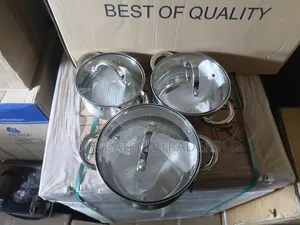 Edenberg 6-Piece Pot Set With Tempered Glass Covers