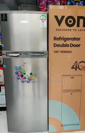 *Von Double Door Fridge 181Litres Direct Cool R/181