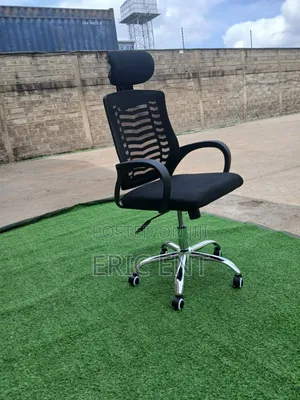 Secretarial Mesh Office Chair With Headrest