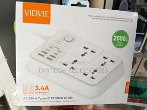 This Is a VIDVIE PSB07 4 USB + 4 Type-C Power Strip