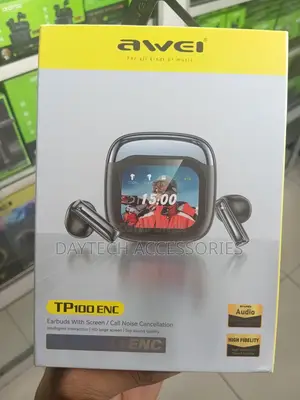 Awei Tp100 Enc TWS Earbuds – LCD Touch Screen Wireless Headset.
