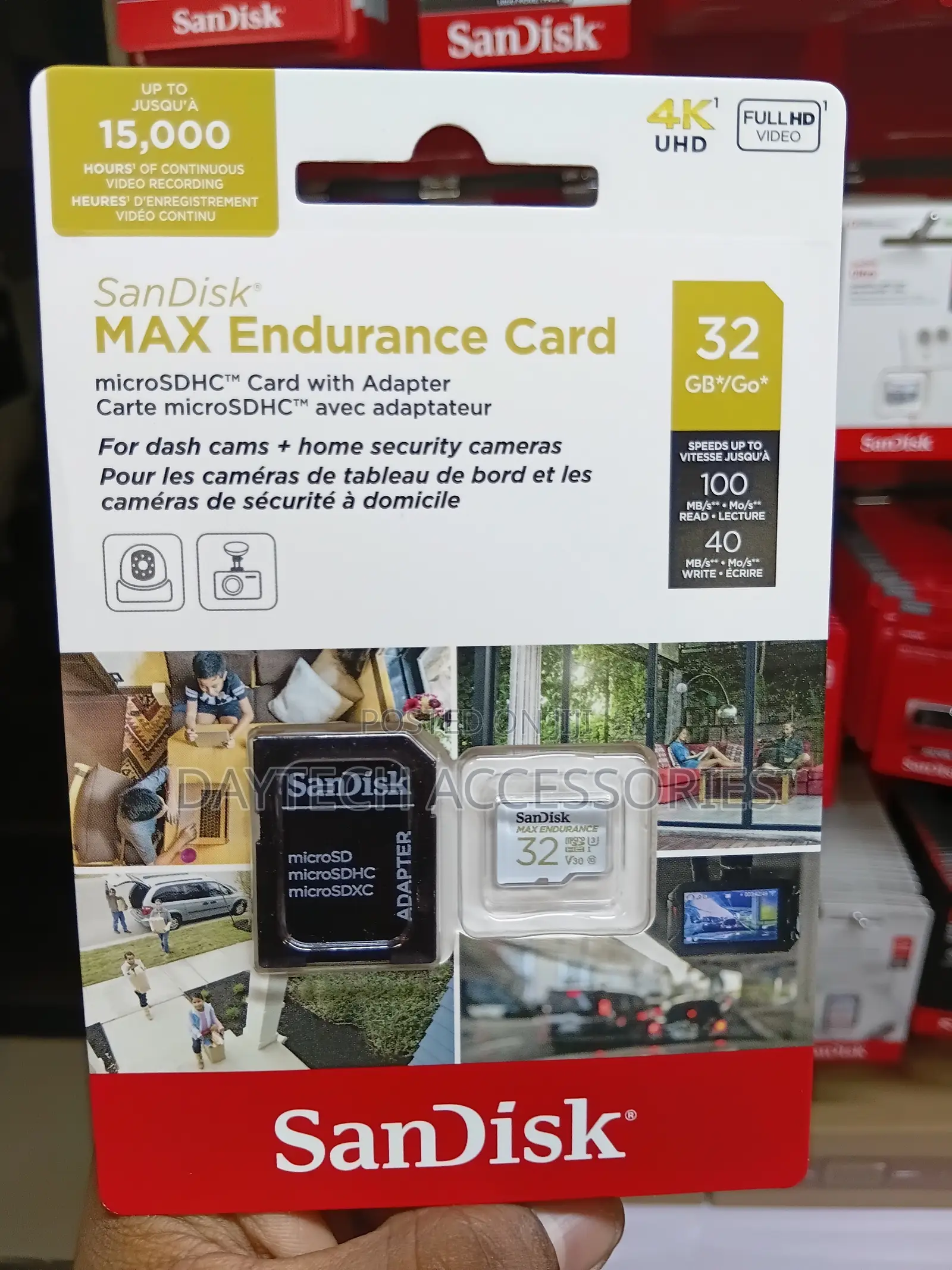 This Is a SanDisk MAX Endurance 32GB microSDHC Card.