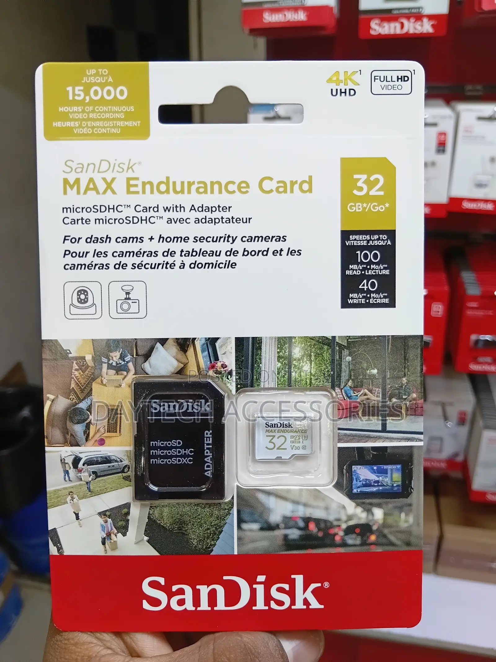 This Is a SanDisk MAX Endurance 32GB microSDHC Card.