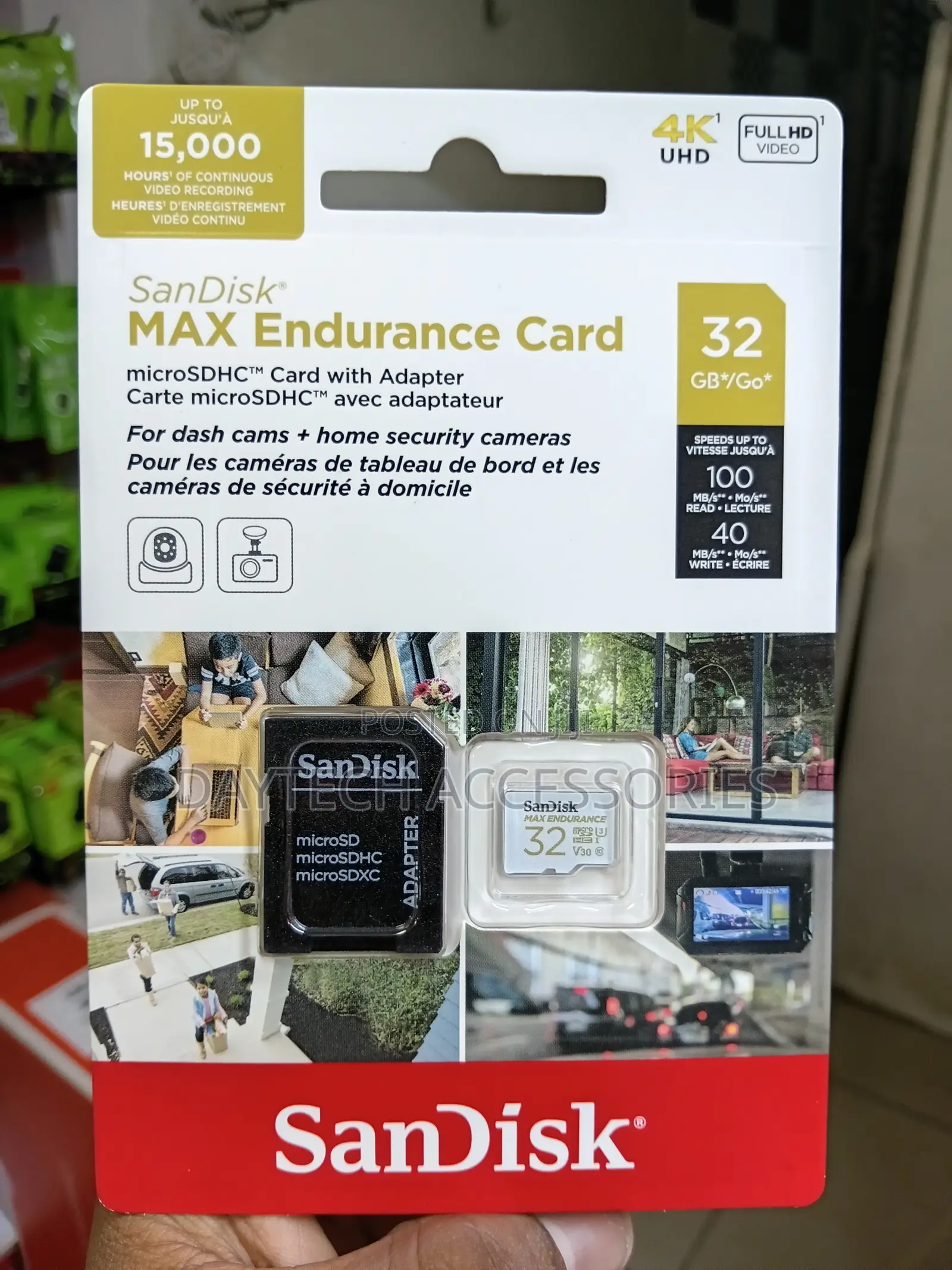 SanDisk Max High Endurance microSDHC 32GB + SD Adapter – For Dash Cams