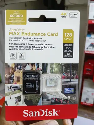 This Is a SanDisk MAX Endurance 128GB microSDXC Card.