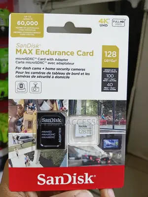 This Is a SanDisk MAX Endurance 128GB microSDXC Card.