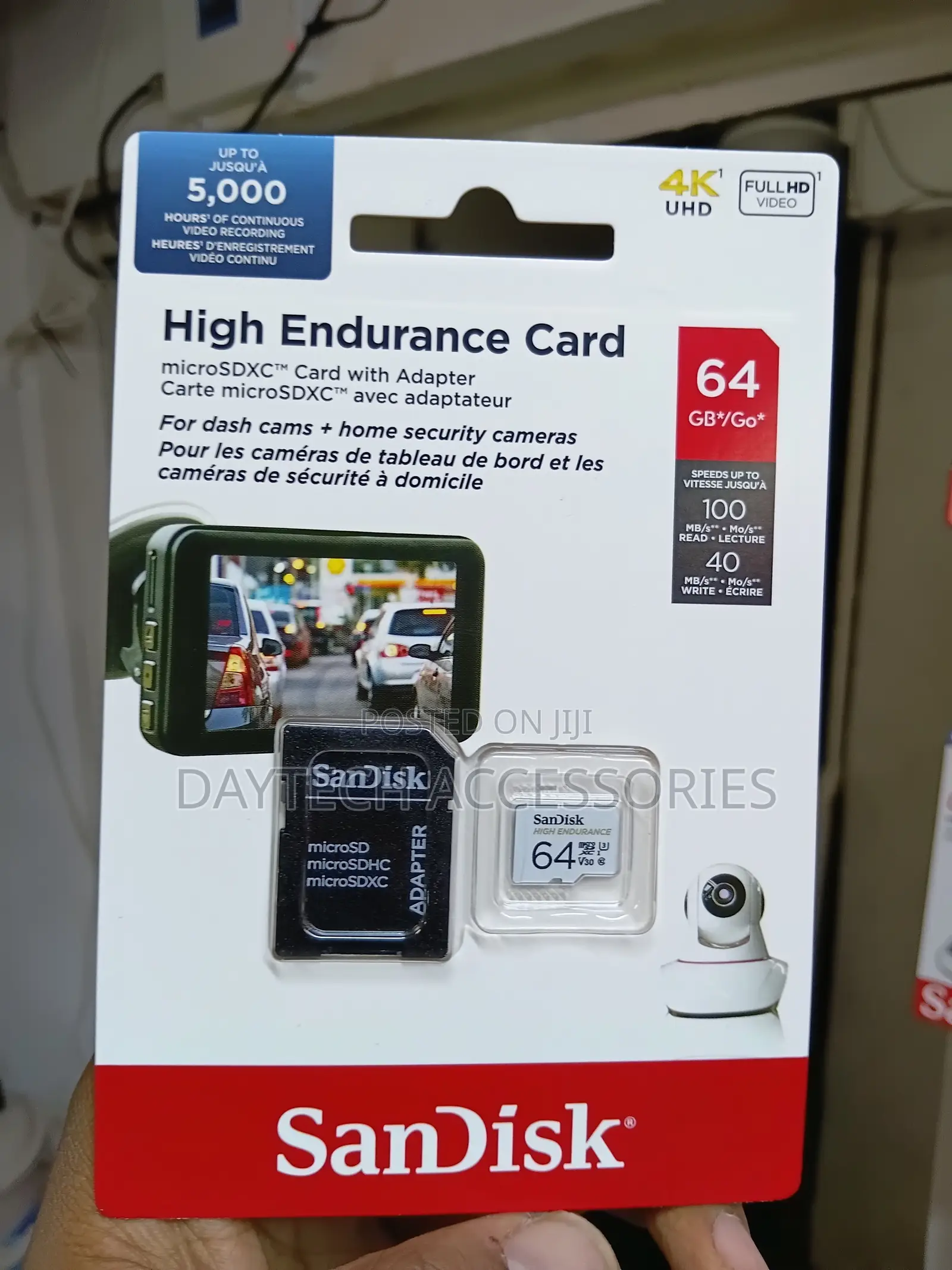 SANDISK - 64GB microSDXC High Endurance UHS-I Memory Card - White