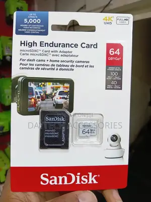 SANDISK - 64GB microSDXC High Endurance UHS-I Memory Card - White
