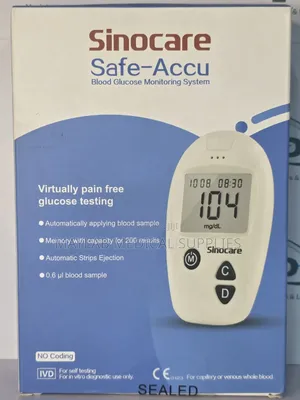 Safe Accu Blood Glucose Machine – Digital Blood Sugar Monitor