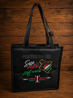 Stylish Embroidered Leather Tote Handbag – Sisi Ndio Sifuna