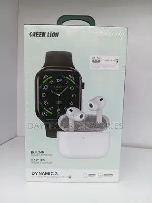 Green Lion Dynamic 3 Ultimate Smart Watch 46 and Earbuds Pro 3 - Black