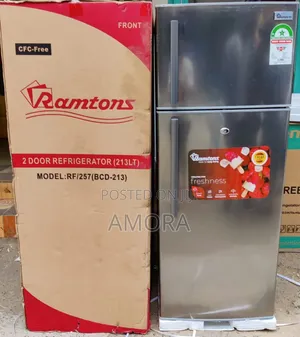 Ramtons RF/257- 2 Door Direct Cool Fridge - 213 Liters - Titan