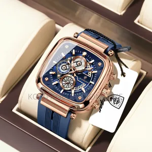 Poedagar Gents Silicon Design Chronograph Fashion Watches