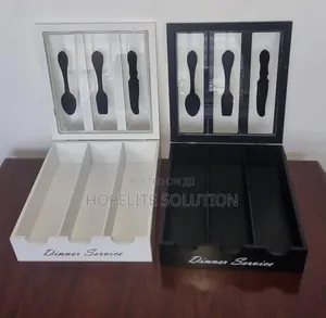26x24x7cm Dinner Service 3 Compartment Cutlery Box Organizer