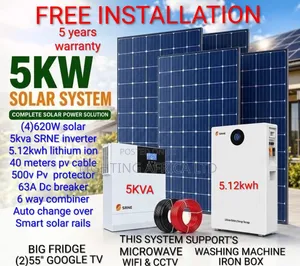 House 5kva - 5.12kwh Off-Grid Solar - (4)620w Solar Free Installation