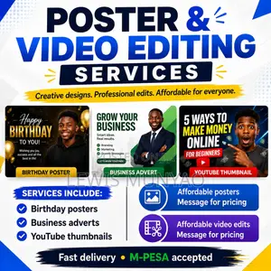 Affordable Poster Design Short Video Editing