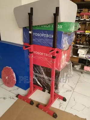 Heavy Duty Squat Rack – Adjustable Barbell Stand