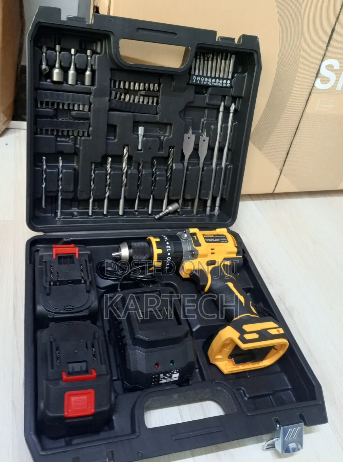 DeWalt 96V Cordless Brushless Drill Driver Kit With 2 Batteries