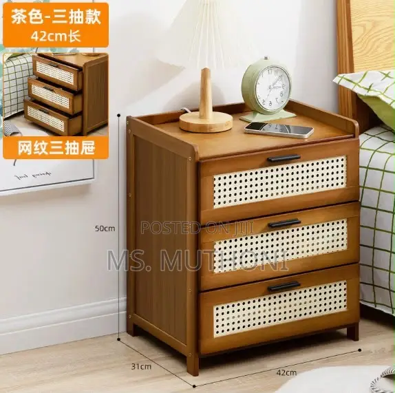 3 Drawer DIY Rattan Nightstand