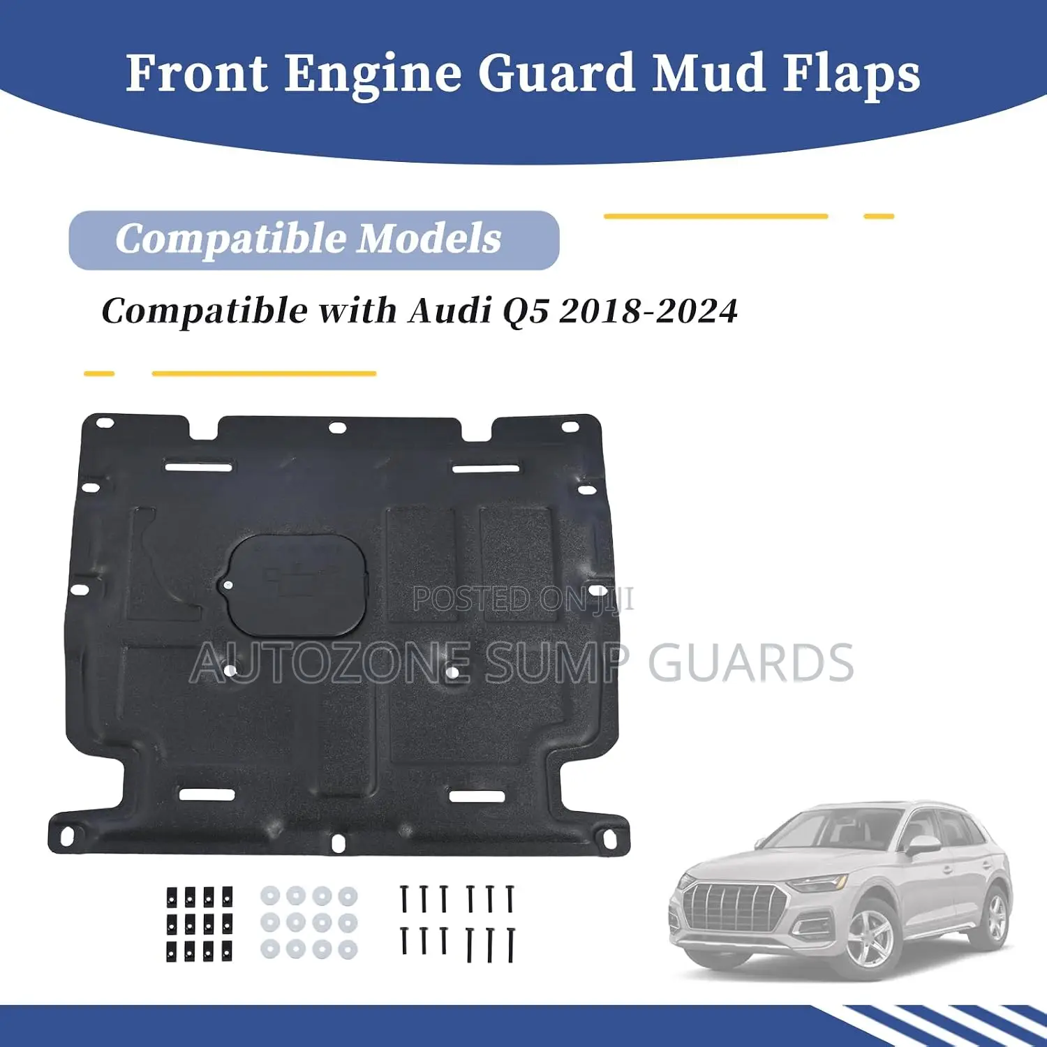 Front Engine Case Guards Splash Shield Compatible With Audi Q5 2018+