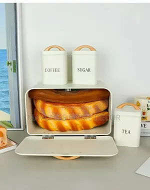 Bread Storage Box With Sugar Tea Coffe Cannister