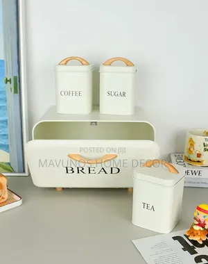 Bread Storage Box With Sugar Tea Coffe Cannister