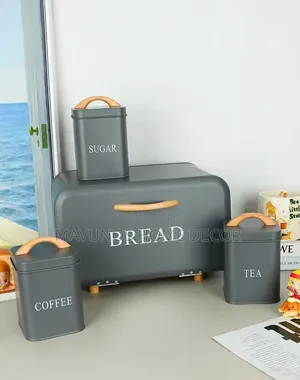Bread Storage Box With Sugar Tea Coffe Cannister