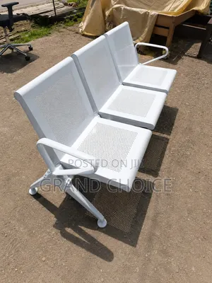 3 Seater Metal Waiting Bench | Modern Reception Chair Kenya