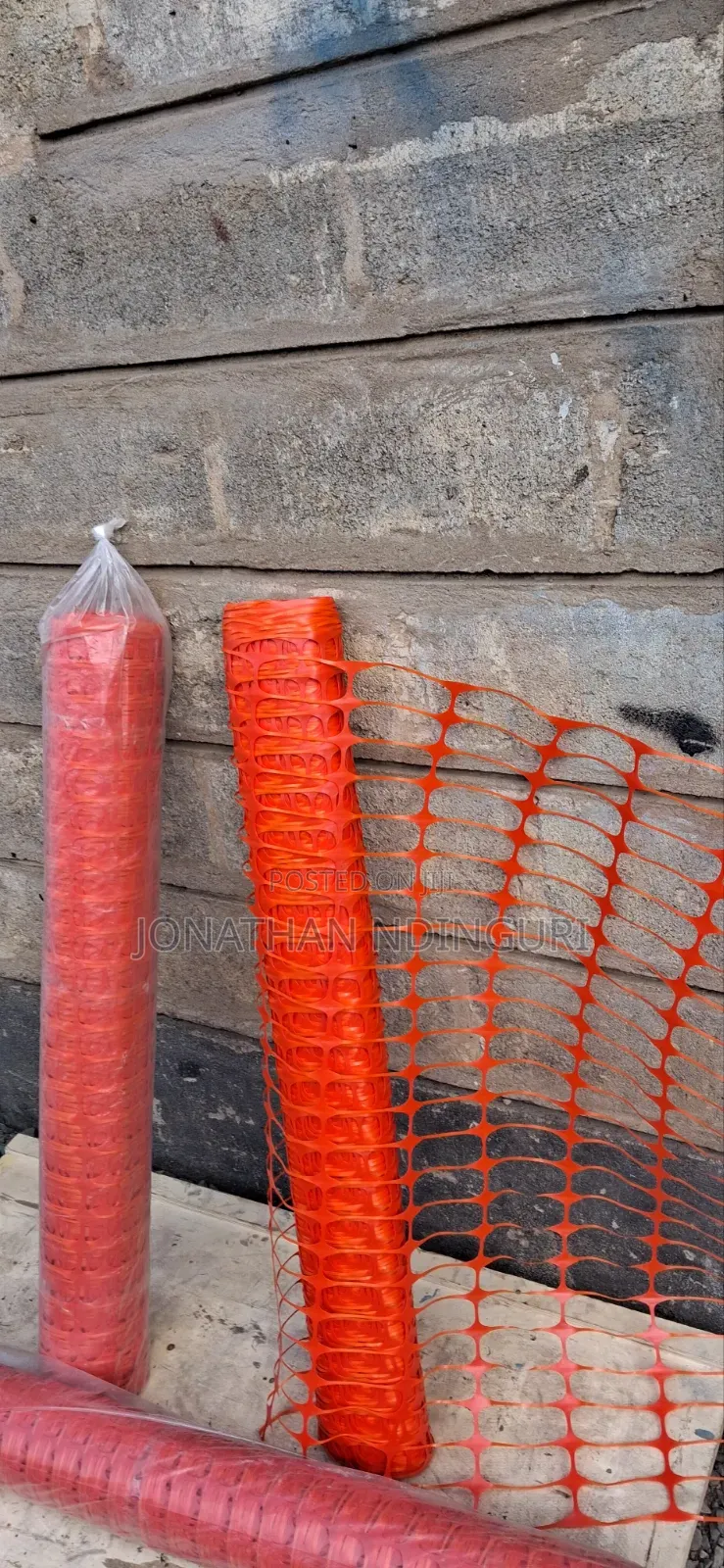 Orange Plastic Safety Net – Construction Site Protection