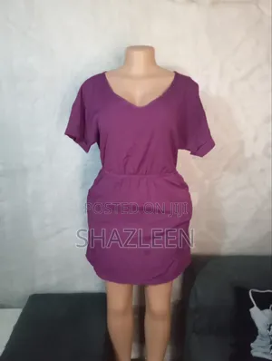Purple Open Back Mini Dress