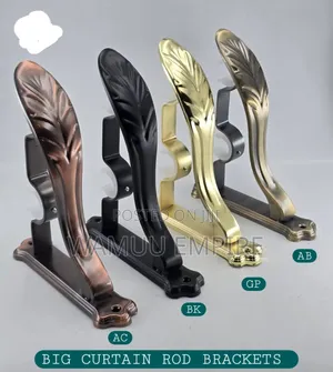 Heavy-Duty, Decorative Double Curtain Rod Brackets