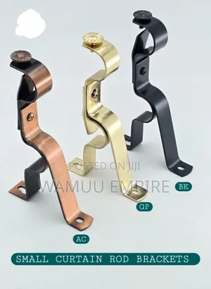 Heavy-Duty, Decorative Double Curtain Rod Brackets