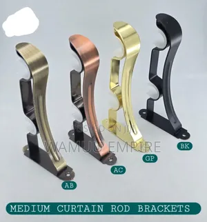 Heavy-Duty, Decorative Double Curtain Rod Brackets