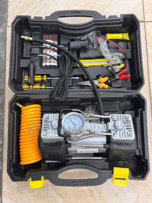 Heavy Duty Dual Cylinder Car Air Compressor Tire Repair Kit