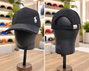 Premium Black Polo Caps 