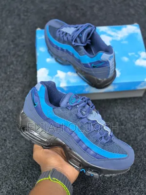 Nike Air Max 95 Sneakers in a Blue and Obsidian Colorway,