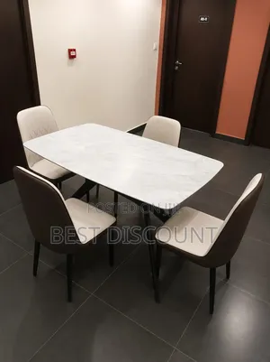Marble Dining Table Set - 4 - Seater